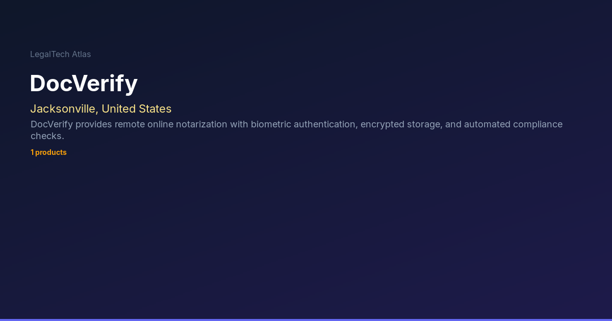 Docverify DocVerify — LegalTech Atlas