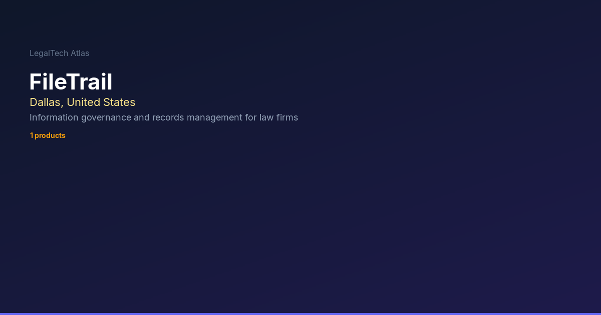 Filetrail FileTrail — LegalTech Atlas